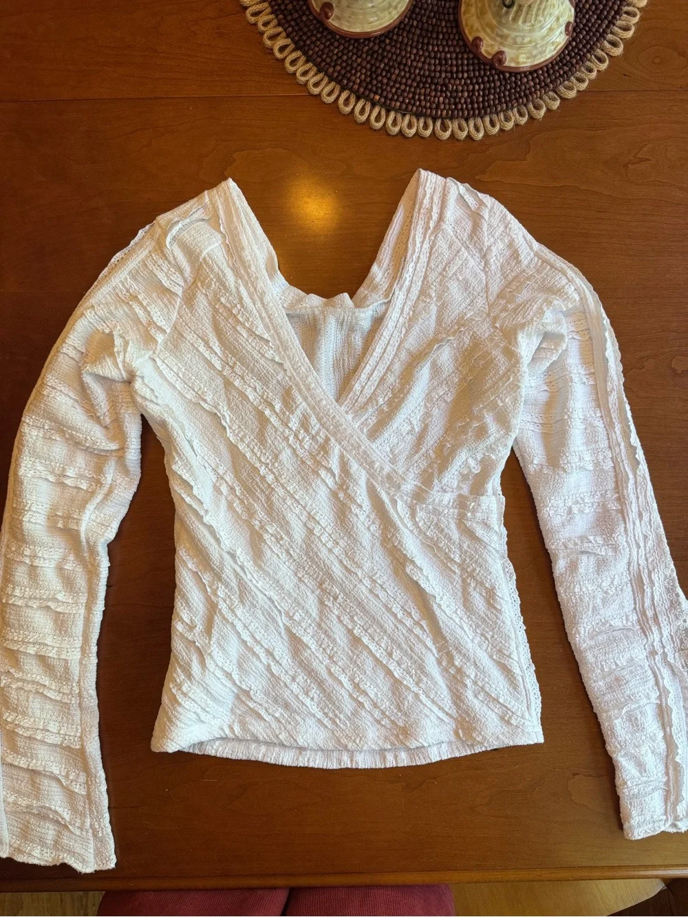 Free People Rocky Reversible Tee White Size S